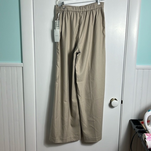 NWT Nordstrom Wide Leg Pull On Tan Pant Trousers Size 8 - Picture 6 of 13